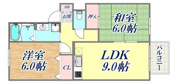 ヒルズ大谷2の物件間取画像